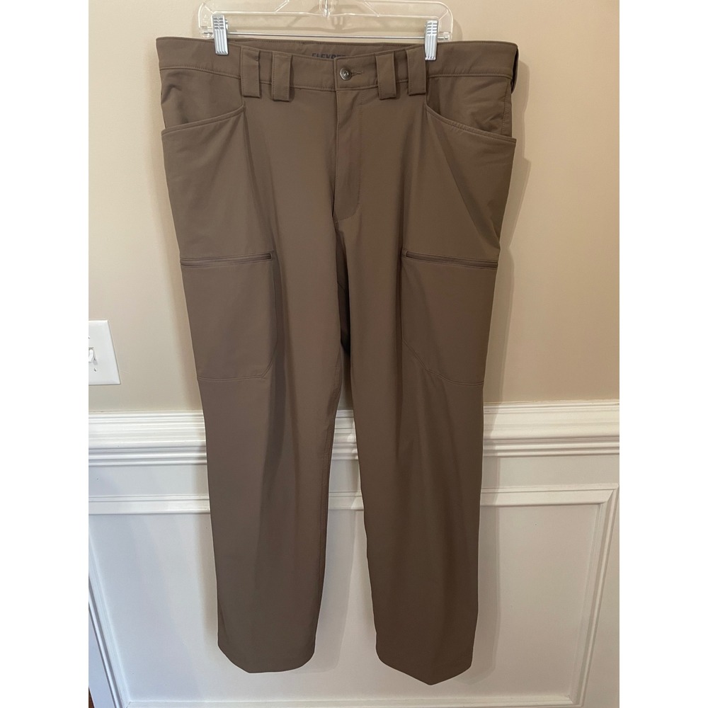 Duluth Trading Co Flexpedition Cargo Pants 40x32 Brown Nylon Stretch Hiking